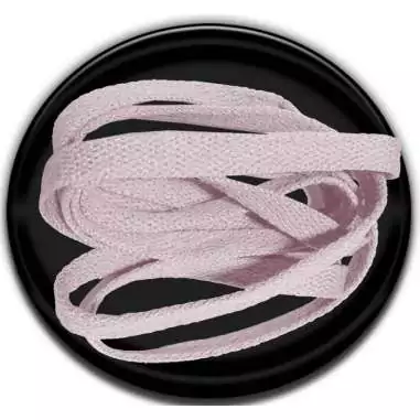 Paire de lacets plats&nbsp;rose poudré pour vos chaussures
