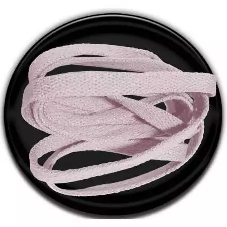 Paire de lacets plats&nbsp;rose poudré pour vos chaussures