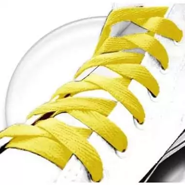 Lacets de chaussures jaunes et plats, boutique de vente en…