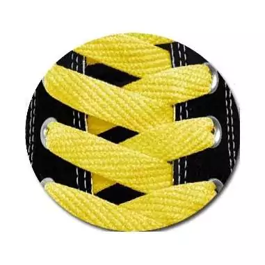 Lacets de chaussures jaunes et plats, boutique de vente en…