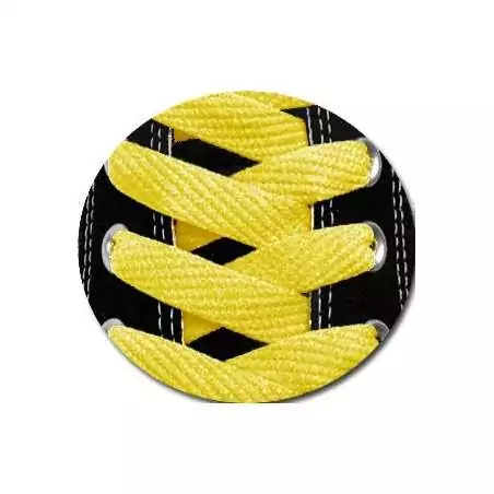Lacets de chaussures jaunes et plats, boutique de vente en…