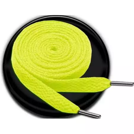 Lacets de chaussures fluos fluorescents et flashy jaunes…