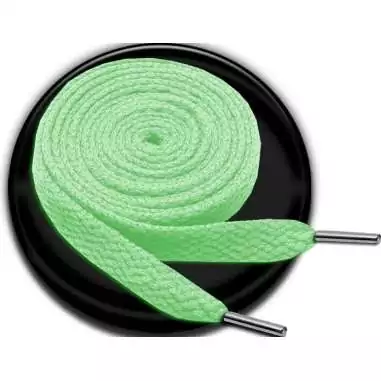 Lacets de chaussures verts d'eau et plats, boutique de…