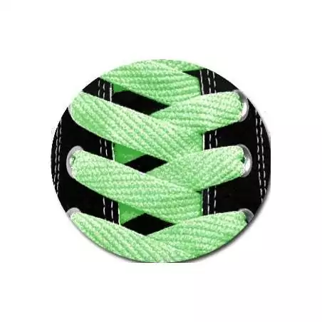 Lacets de chaussures verts d'eau et plats, boutique de…