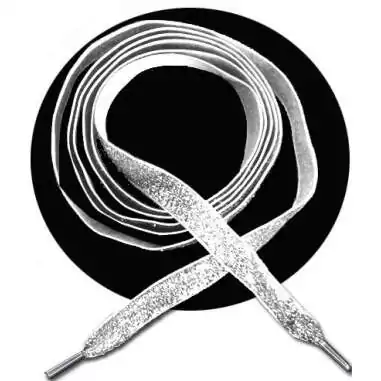 Lacets de chaussures argentés dorés en velours paillettes…