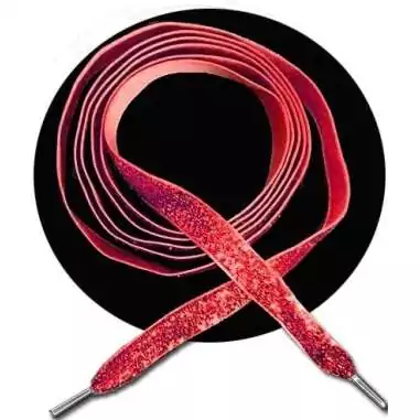 Lacets rouges en velours brillant paillettes glitter…