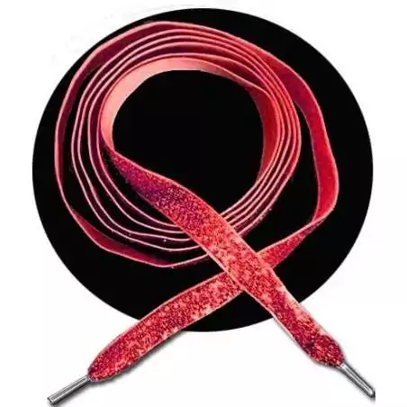 Lacets rouges en velours brillant paillettes glitter…