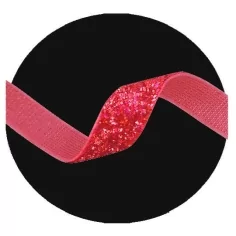 Lacets en velours rouge pailleté. pour vos chaussures 2