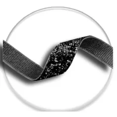 Lacets velours pailleté noir pour vos chaussures 2