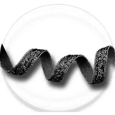 Lacets velours pailleté noir pour vos chaussures