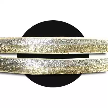 Lacets velours pailleté doré & argenté pour vos chaussures