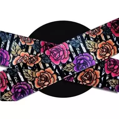 Lacets satin large rayés&nbsp;& fleuris : 2 largeurs pour vos…