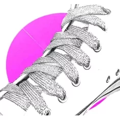 Lacets argentés pailletés pour vos chaussures