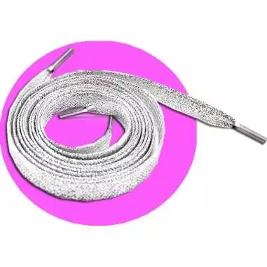 Lacets argentés pailletés pour vos chaussures