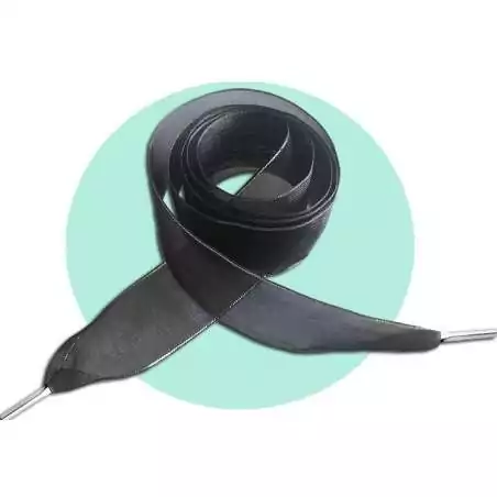 Lacets organza noir liseret argenté pour vos chaussures