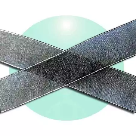 Lacets organza noir liseret argenté pour vos chaussures