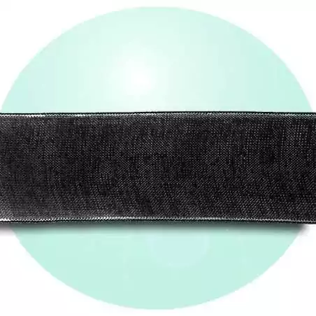 Lacets organza noir liseret argenté pour vos chaussures