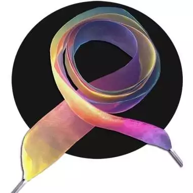 Lacets organdi&nbsp;rainbow&nbsp;multicolore pour vos chaussures