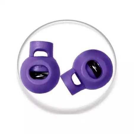 Stoppeurs boules violets pour vos lacets, capuches, ...