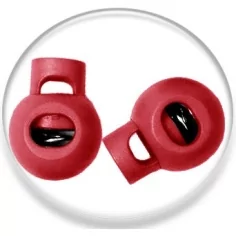 Stoppeurs boules rouges pour vos lacets, capuches, sacs...