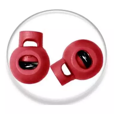 Stoppeurs boules rouges pour vos lacets, capuches, sacs...