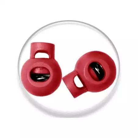 Stoppeurs boules rouges pour vos lacets, capuches, sacs...