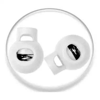 Stoppeurs boules blancs pour vos lacets, capuches, sacs...