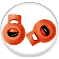 Stoppeurs boules oranges pour vos lacets, capuches, sacs...