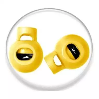 Stoppeurs boules jaunes pour vos lacets, capuches, sacs...
