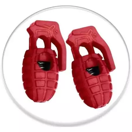 Stoppeurs bloqueurs grenades rouges pour vos lacets,…