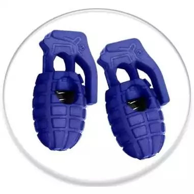Stoppeurs forme grenades en bleu marine pour lacets,…