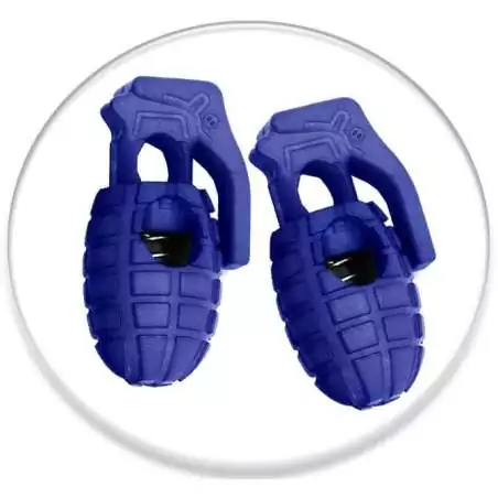 Stoppeurs forme grenades en bleu marine pour lacets,…