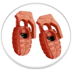 Stoppeurs bloqueurs grenades oranges pour lacets, capuches, sacs...