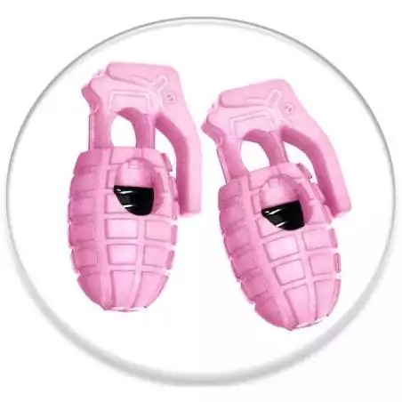 Stoppeurs grenades roses pour lacets, capuches, sacs,…