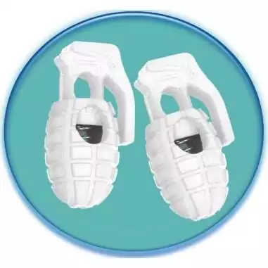 Bloqueurs stoppeurs grenades blanches de lacets de…