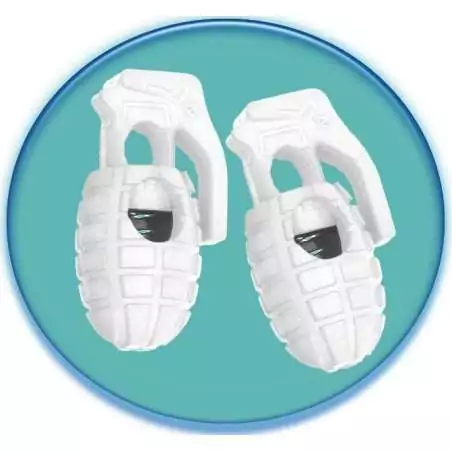 Bloqueurs stoppeurs grenades blanches de lacets de…