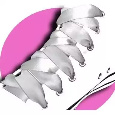 Lacets en satin gris perle pour vos chaussures