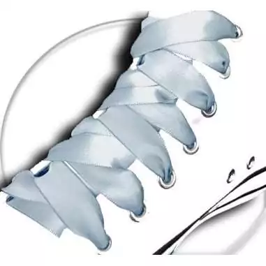Lacets en satin bleu pâle pour vos chaussures