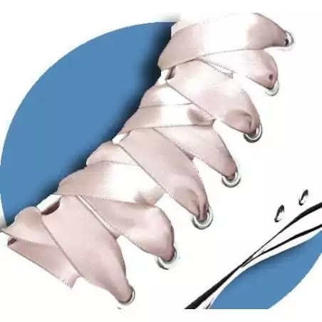 Lacets en satin nude pour vos chaussures