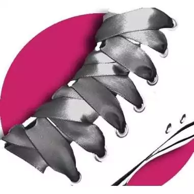 Lacets en satin gris ardoise pour vos chaussures