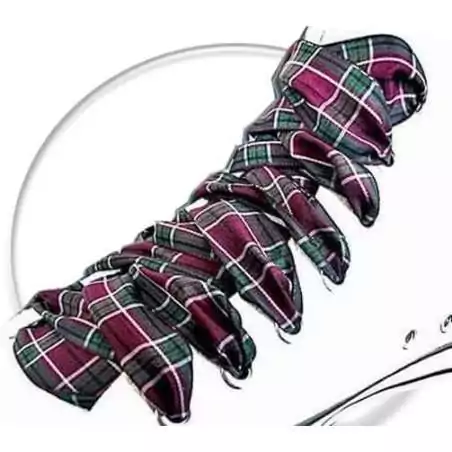 Lacets écossais carreaux rouges en vente en boutique en…