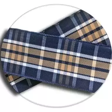 Lacets de chaussures écossais marrons et bleus à carreaux…