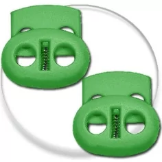 Stoppeurs plats verts pour vos lacets, capuches, sac..