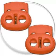 Stoppeurs plats oranges pour vos lacets, capuches, sacs...