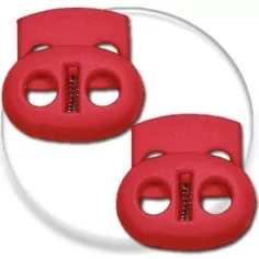 Stoppeurs plats rouges pour vos lacets, capuches, sac...