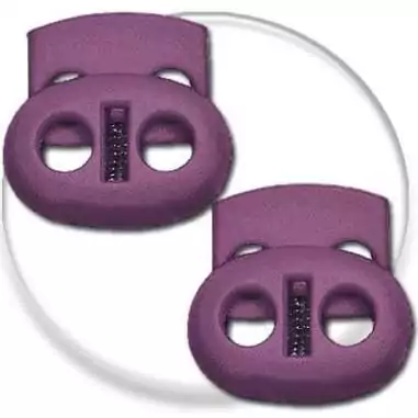 Stoppeurs plats violets pour vos lacets, capuches, sac...