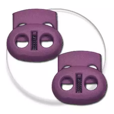 Stoppeurs plats violets pour vos lacets, capuches, sac...