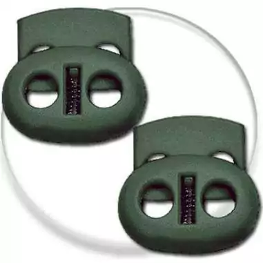 Stoppeurs plats vert kaki pour vos lacets, capuches, sacs...