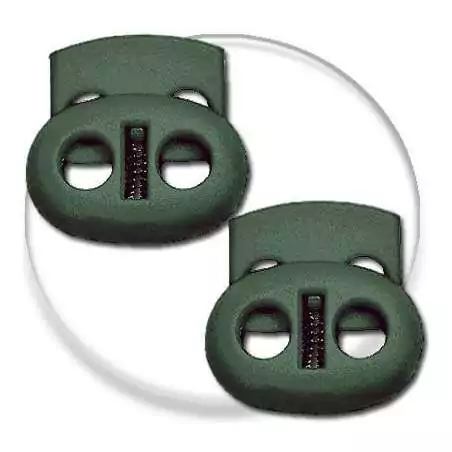 Stoppeurs plats vert kaki pour vos lacets, capuches, sacs...