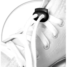 Stoppeurs plats noirs pour vos lacets, capuches, sac... 2